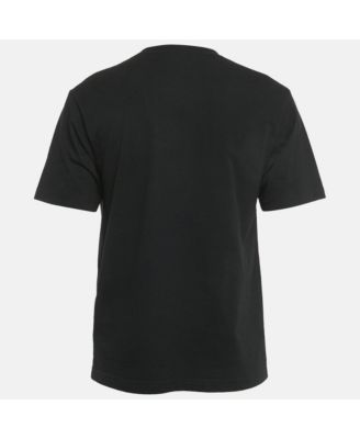 Men's Black Logo Print Cotton Crewneck T-Shirt