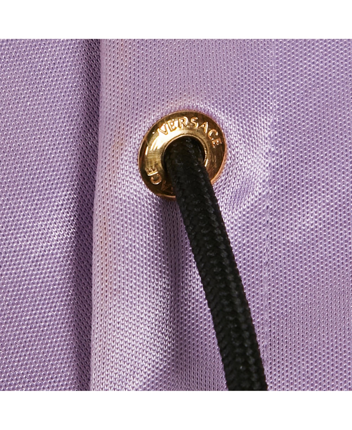 Pre-Owned Versace Women's Lilac /green Baroque Mosaic Print Cotton Hooded Sweatshirt