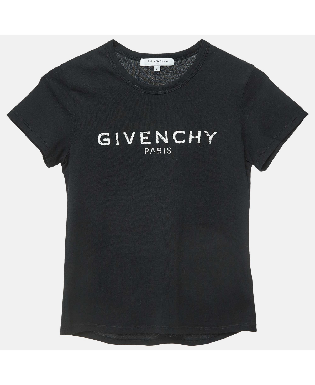 Pre-Owned Givenchy Women's Black Cracked Logo Print Cotton