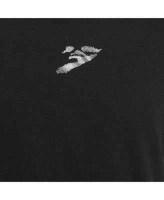 Men's Black Logo Embroidered Cotton Crewneck T-Shirt