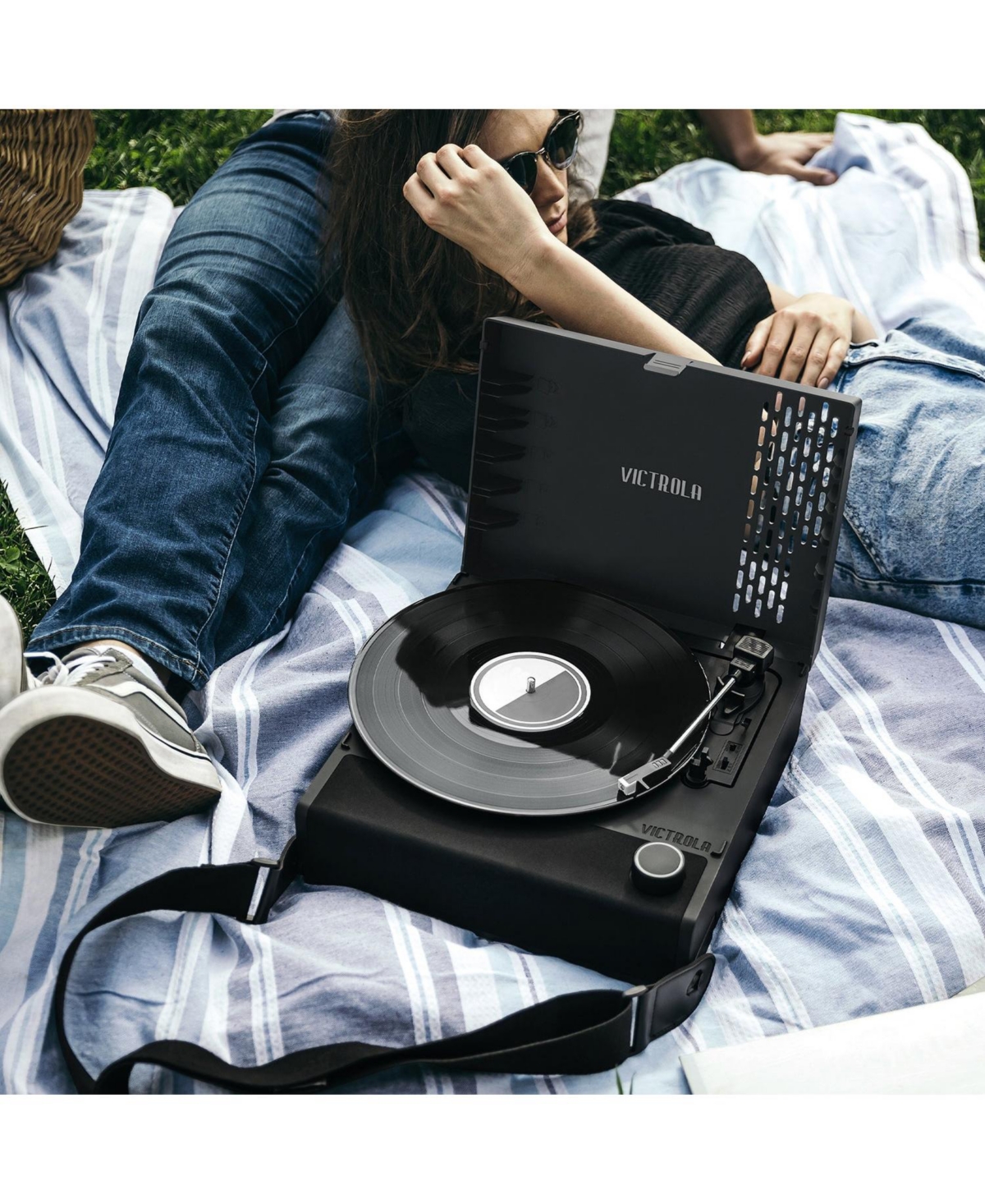 Victrola Revolution Go Portable Record Player, Black