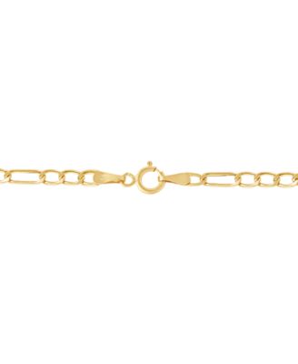 Figaro Necklace in 10k Yellow Gold