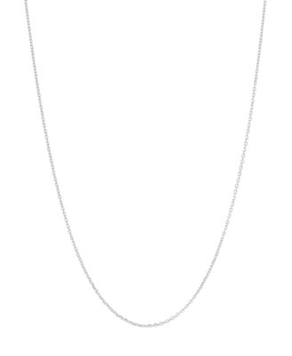 Cable Chain Necklace in 10k White Gold