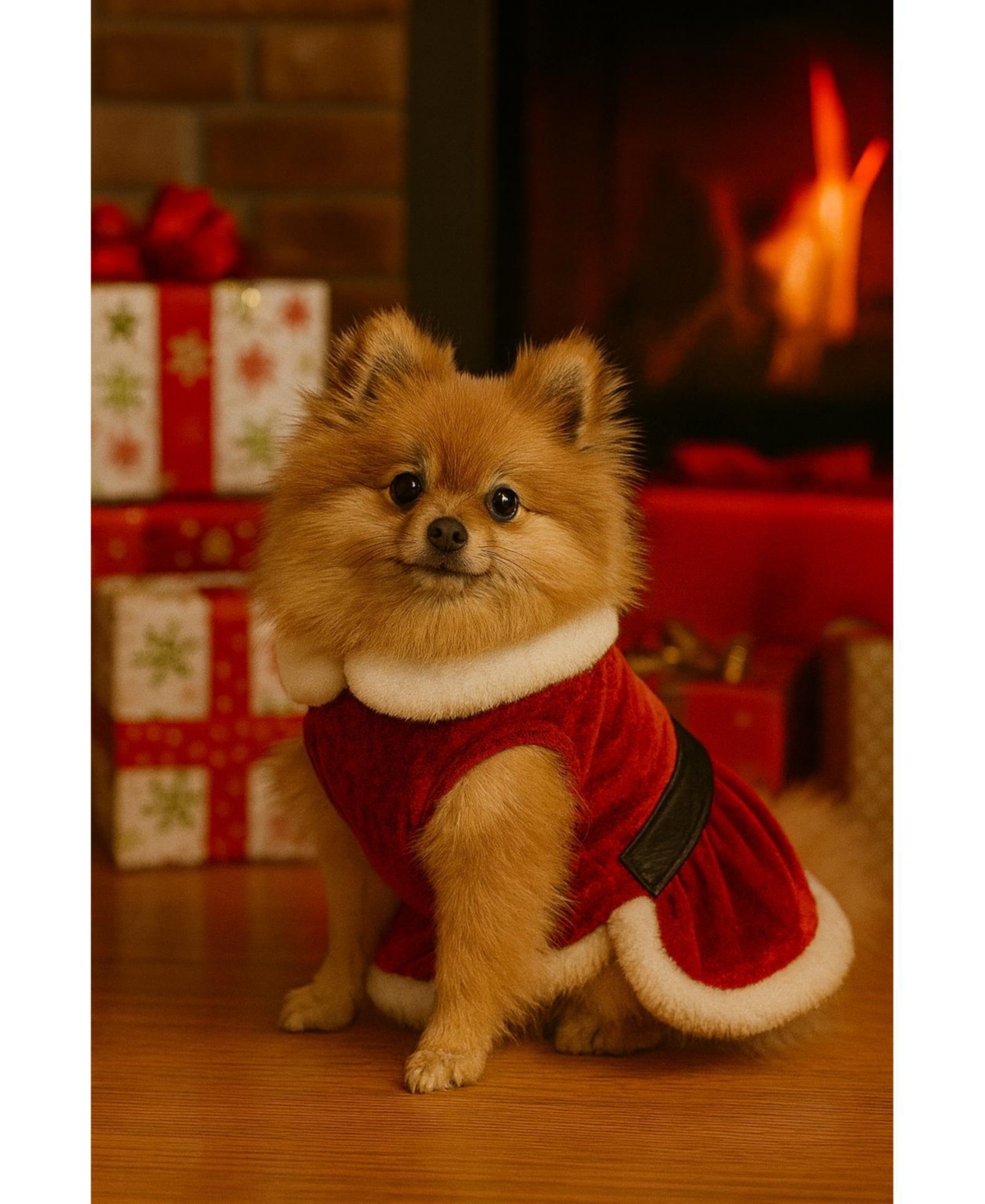 Parisian Pet Mrs Claus Winter Dress