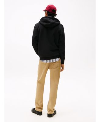 Men's Long Sleeve Zip-Front Flag Logo Hoodie