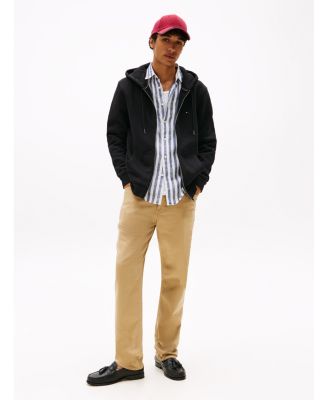 Men's Long Sleeve Zip-Front Flag Logo Hoodie