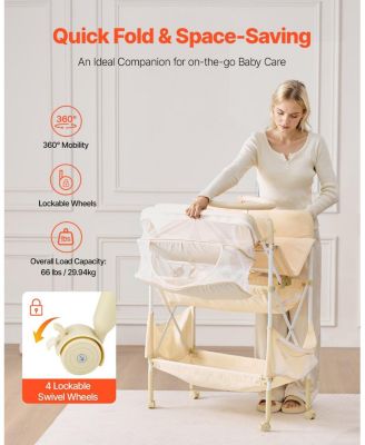 Foldable Baby Diaper Changing Station with Storage Drawers