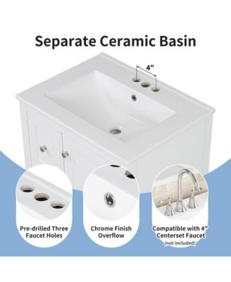 Bathroom Vanity with Adjustable Shelf and Removable Dividers