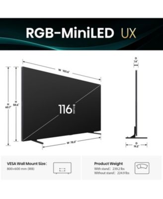 116” Class UX Series RGB MiniLED ULED 4K Google TV (2025)