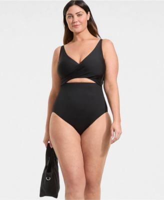 Women's Wrap Monokini High Leg One Piece Swimsuit