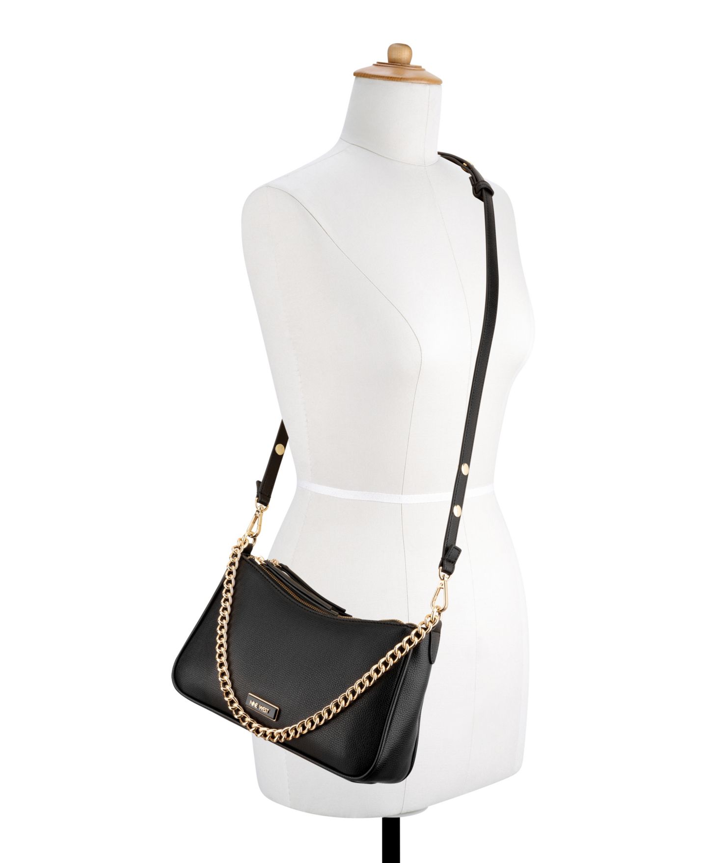 Женская сумка Nine West Denzielle Convertible Shoulder, цвет: Чёрный — фото 6