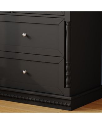 Changing Table with 7-Drawers, Guardrail Top, Anti-Tip Safety Feature