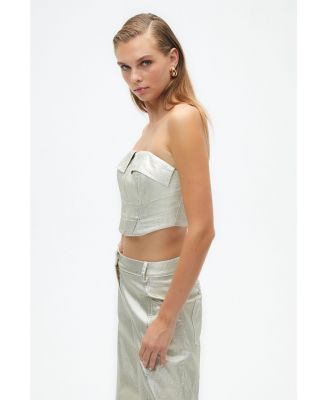 Women's Metallic Printed Pants
