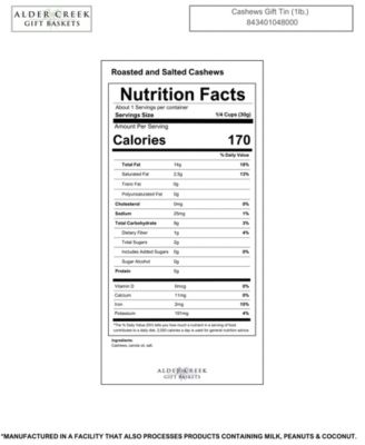 Holiday Jumbo Cashews, 14 oz.