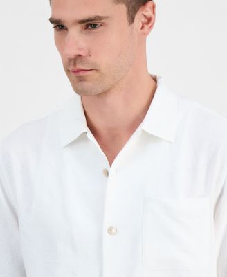 Men's Coastal La Mer Short-Sleeve Island Floral Jacquard Shirt