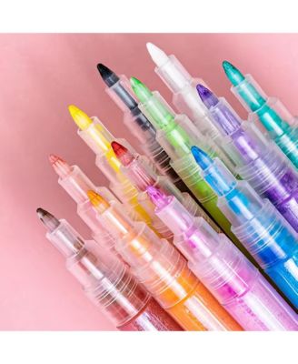 7 Colors Fluorescent Acrylic Paint Pens, Nail Graffiti Pen Waterproof and Quick-Drying for DIY Art Creation