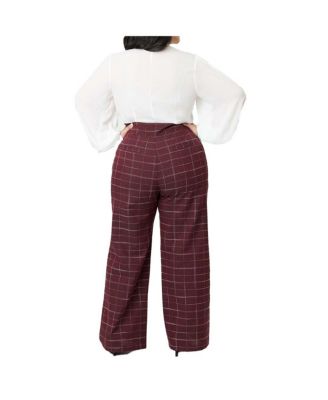 Plus Size 1940s Ginger Wide Leg Pants