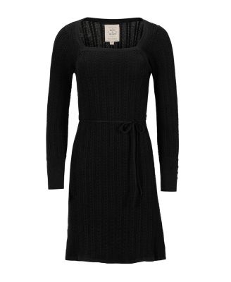 Women's Organic Square Neck Cable Sweater Dress