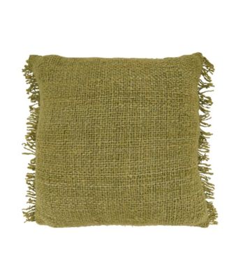 Fringe Poly Filled Decorative Pillow, 20" x 20"