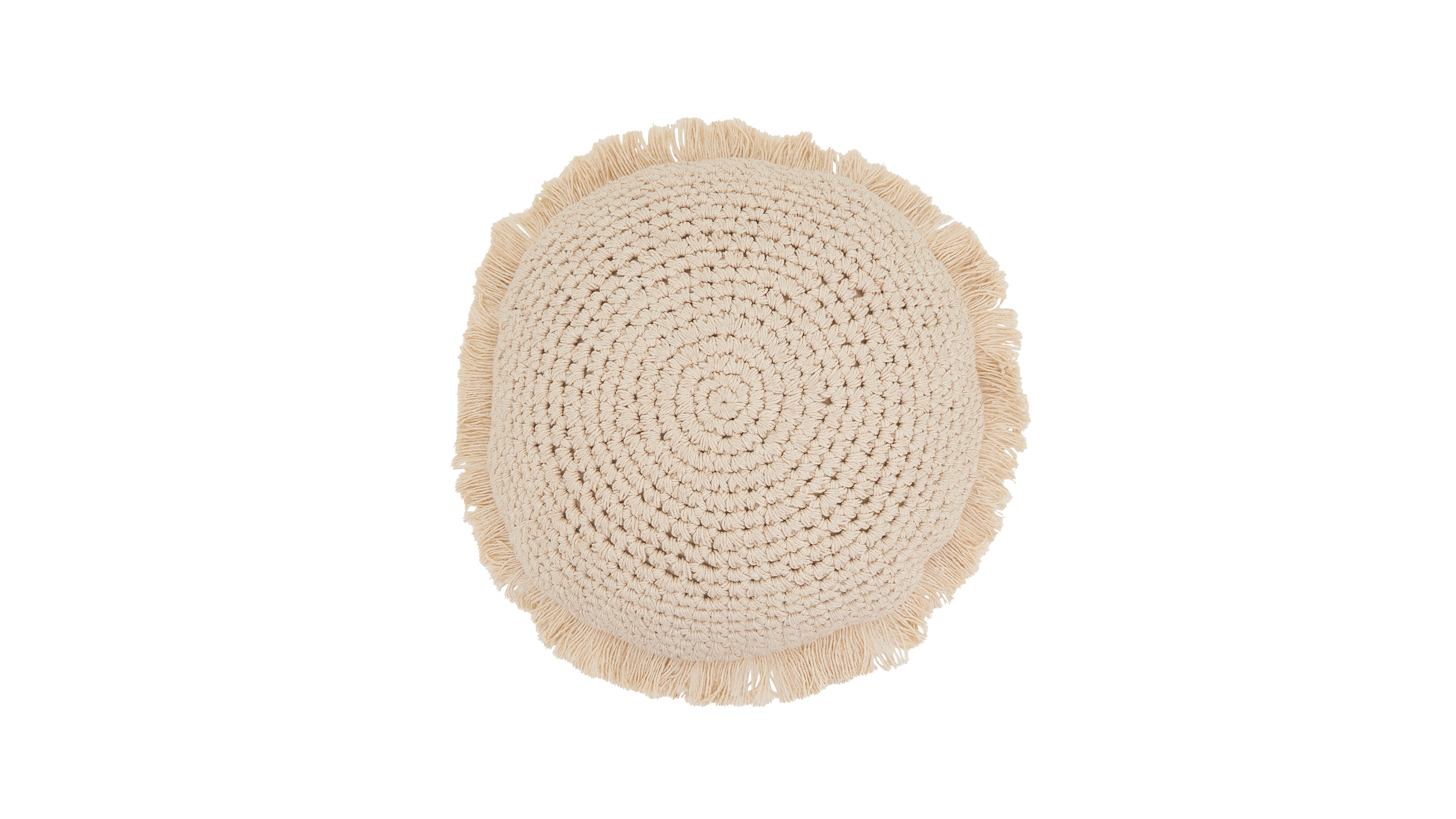 Saro Lifestyle Fringe Poly Filled Decorative Pillow, 18" Round