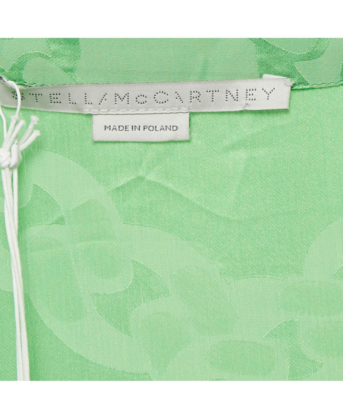 Pre-Owned Stella Mccartney Women's Green Jacquard Tie Detail Jumpsuit