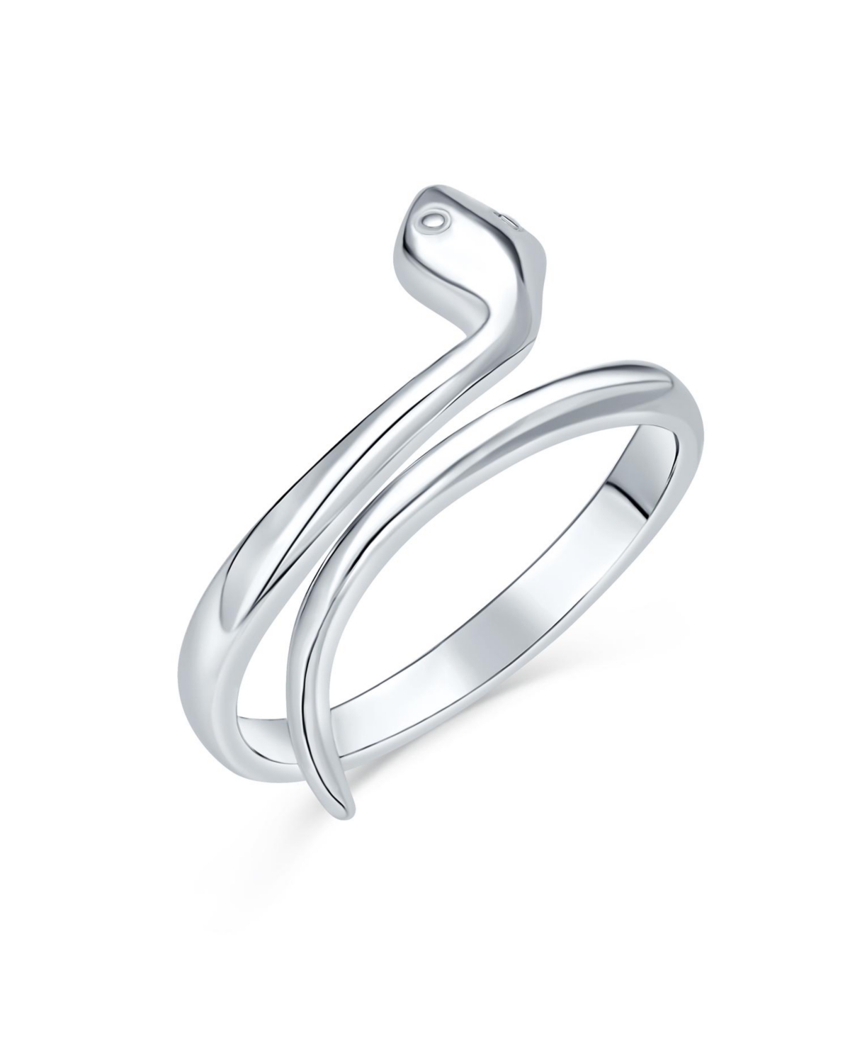 Bling Jewelry Delicate Snake Wrap 1MM Stackable Knuckle Midi Band Ring Gold Plated Sterling Silver