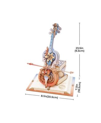 3D Puzzles, Symphony of Gorgeous Dreams Music Box Model with 199PCS, Unique Music Gift for Kids Adults, Multicolored, 8.1"7.3"23.5"
