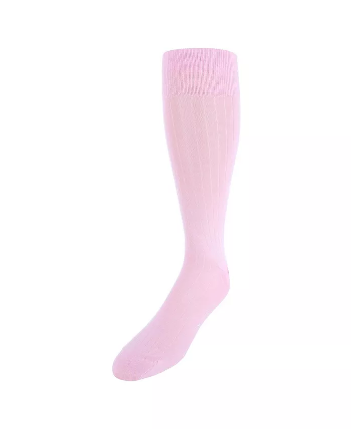 Men's Jasper Mercerized Cotton Ribbed Mid-Calf Solid Color Socks - thumbnail 3