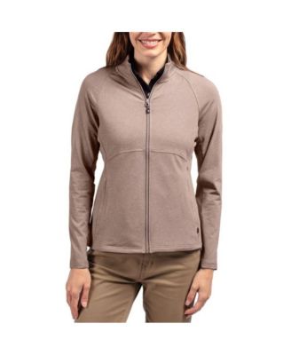 Women's Cutter and Buck Adapt Eco Knit Heather Recycled Full Zip