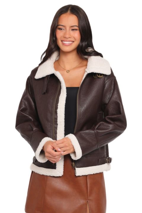 Женские куртки Petal and Pup Baxter Shearling Lined Jacket