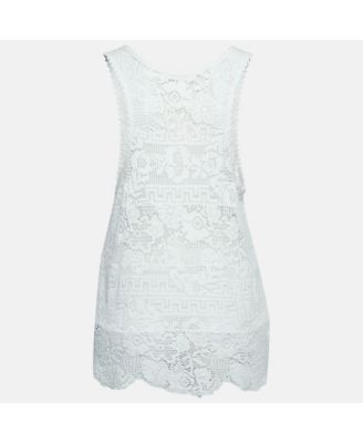 Women's Patterned Lace Sleeveless Top