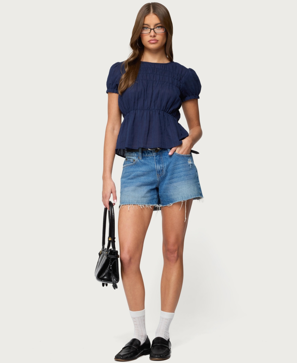 Edikted Women's Maricella Gathered Tiered Top