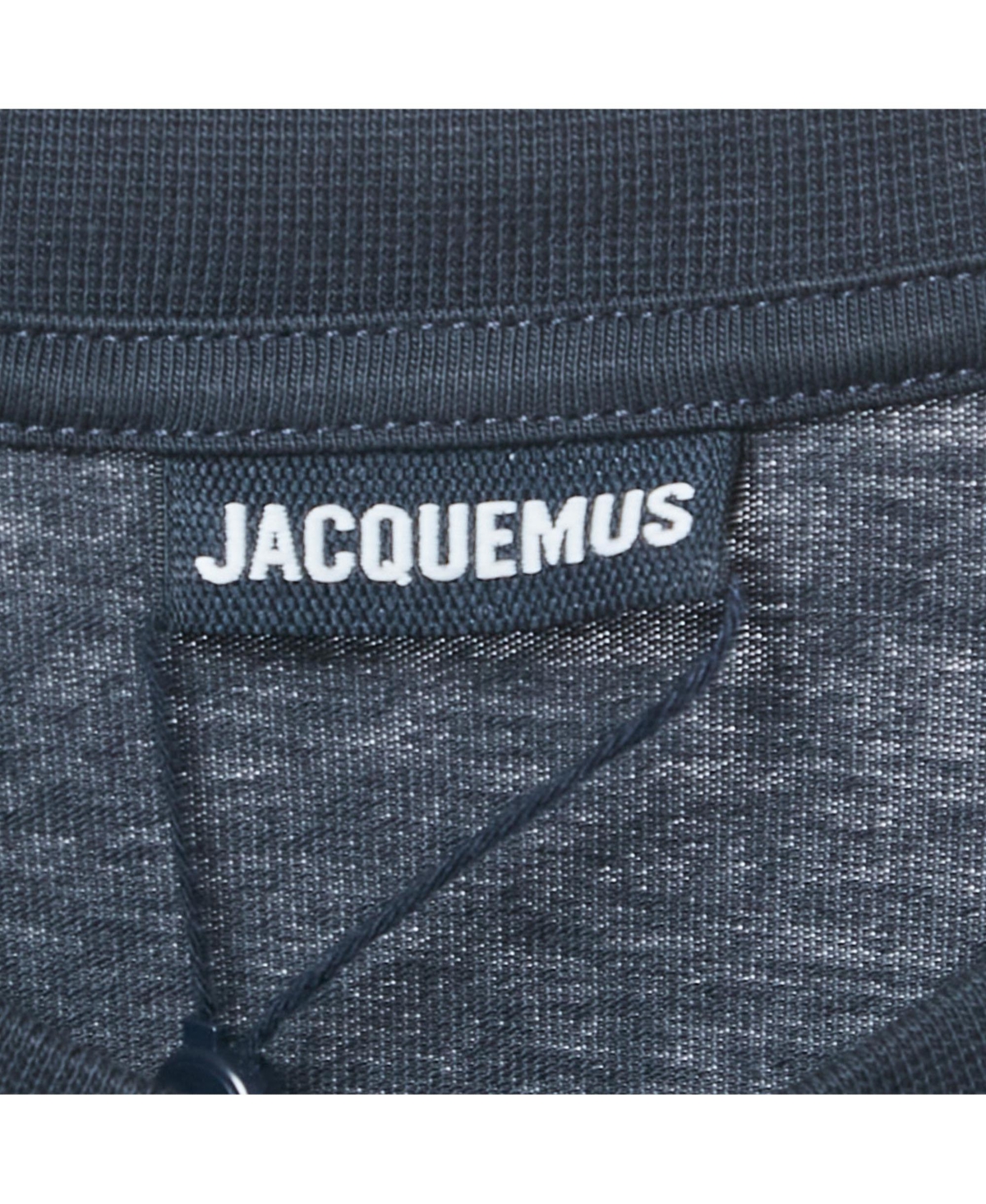 Pre-Owned Jacquemus Men's Navy Blue Logo Printed Cotton Crewneck T-Shirt