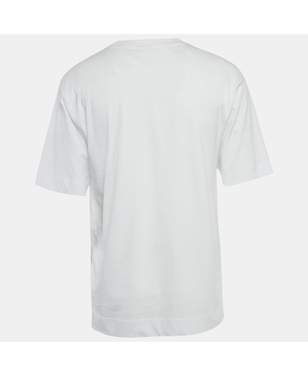 Pre-Owned Dries Van Noten Men's White Cotton Crew Neck Oversized T-Shirt