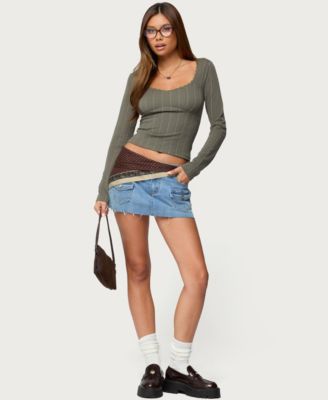 Women's Beatrix Lacey Ribbed Top