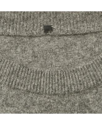 Women's Grey Embroidered Cashmere Sweater