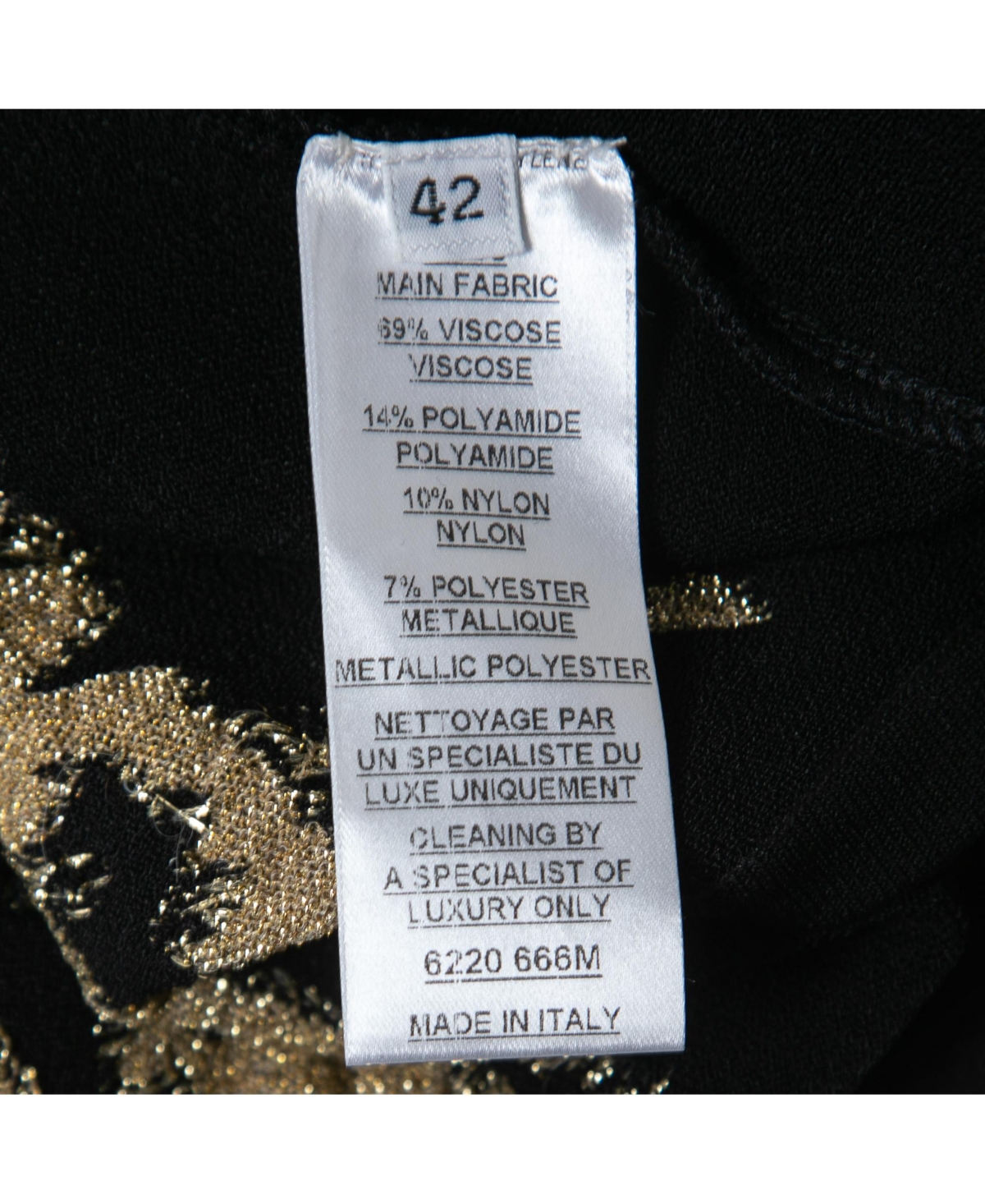 Pre-Owned Balmain Women's Black Stretch-Knit Metallic Tulle Paneled Bodysuit