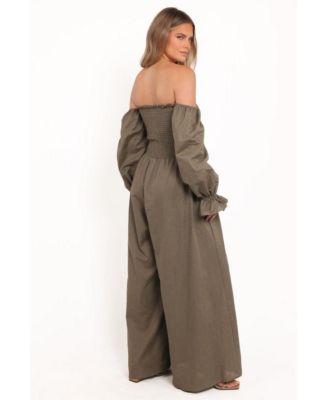 Women's Domenica Shirred Long-Sleeve Jumpsuit