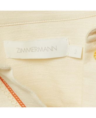 Women's Cream Ottie Lace Trim Cotton Shirt And Skirt Set