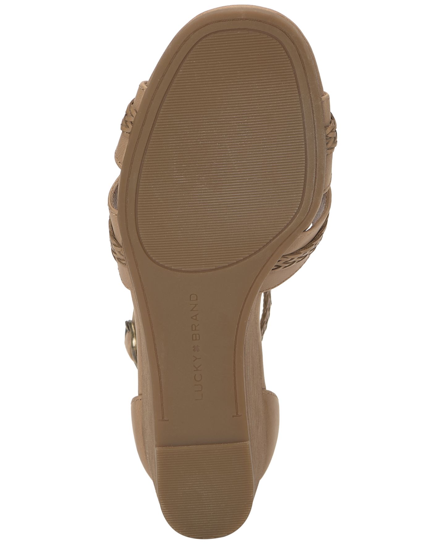 Женские сандалии Lucky Brand Jaelah Criss-Cross Braided Wedge, цвет: Кожаный, вариант 1 — фото 5