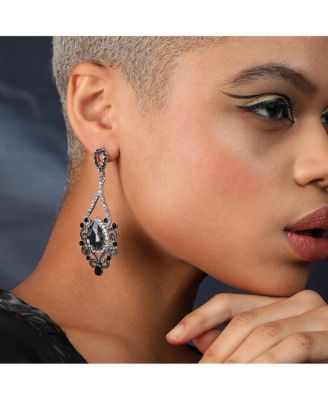 Women's Blue Dazzling Drop Earrings