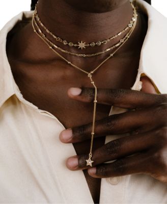 Forever Falling Multi-Chain Lariat Choker Necklace