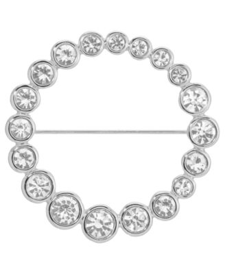 Crystal Loop Brooch