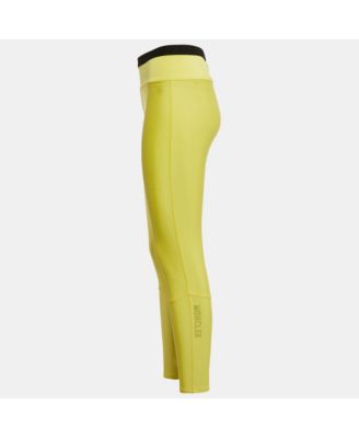 Women's Yellow Logo Print Jersey Leggings