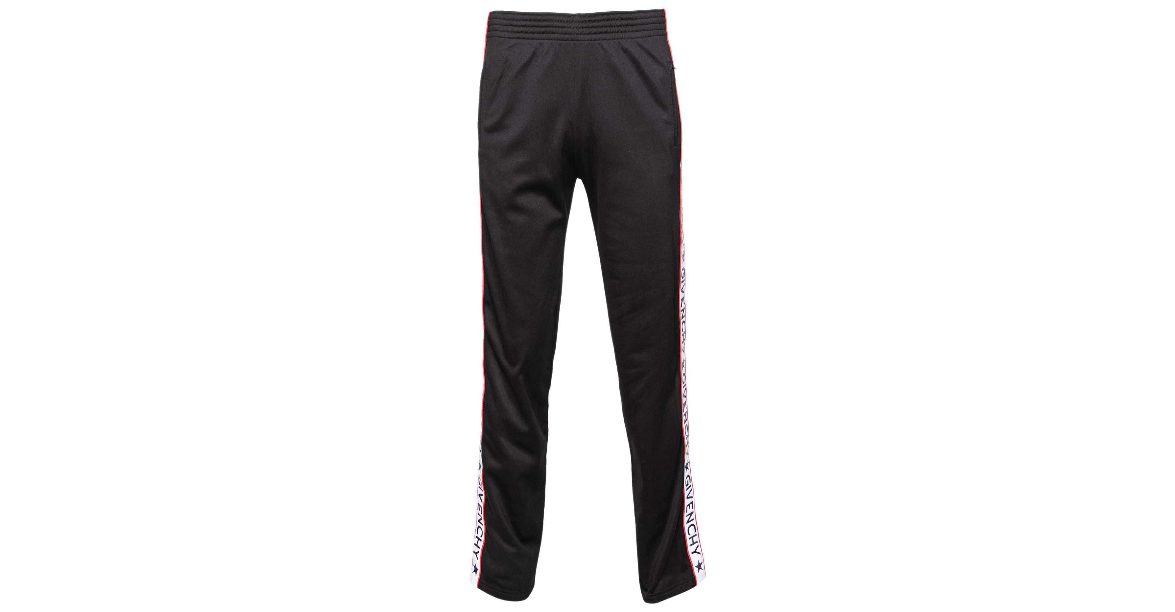 Pre-Owned Givenchy Men's Black Jersey Logo Tape Trimmed Joggers