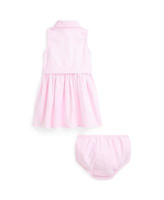 Baby Girls' Sleeveless Oxford Shirtdress and Bloomer, 2-Piece Set