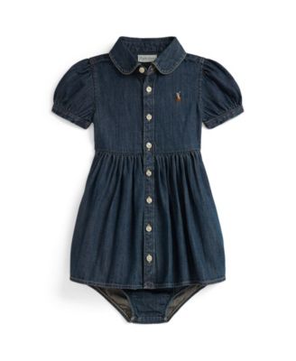 Baby Girls' Embroidered Fit and Flare Shirtdress and Bloomer, 2-Piece Set