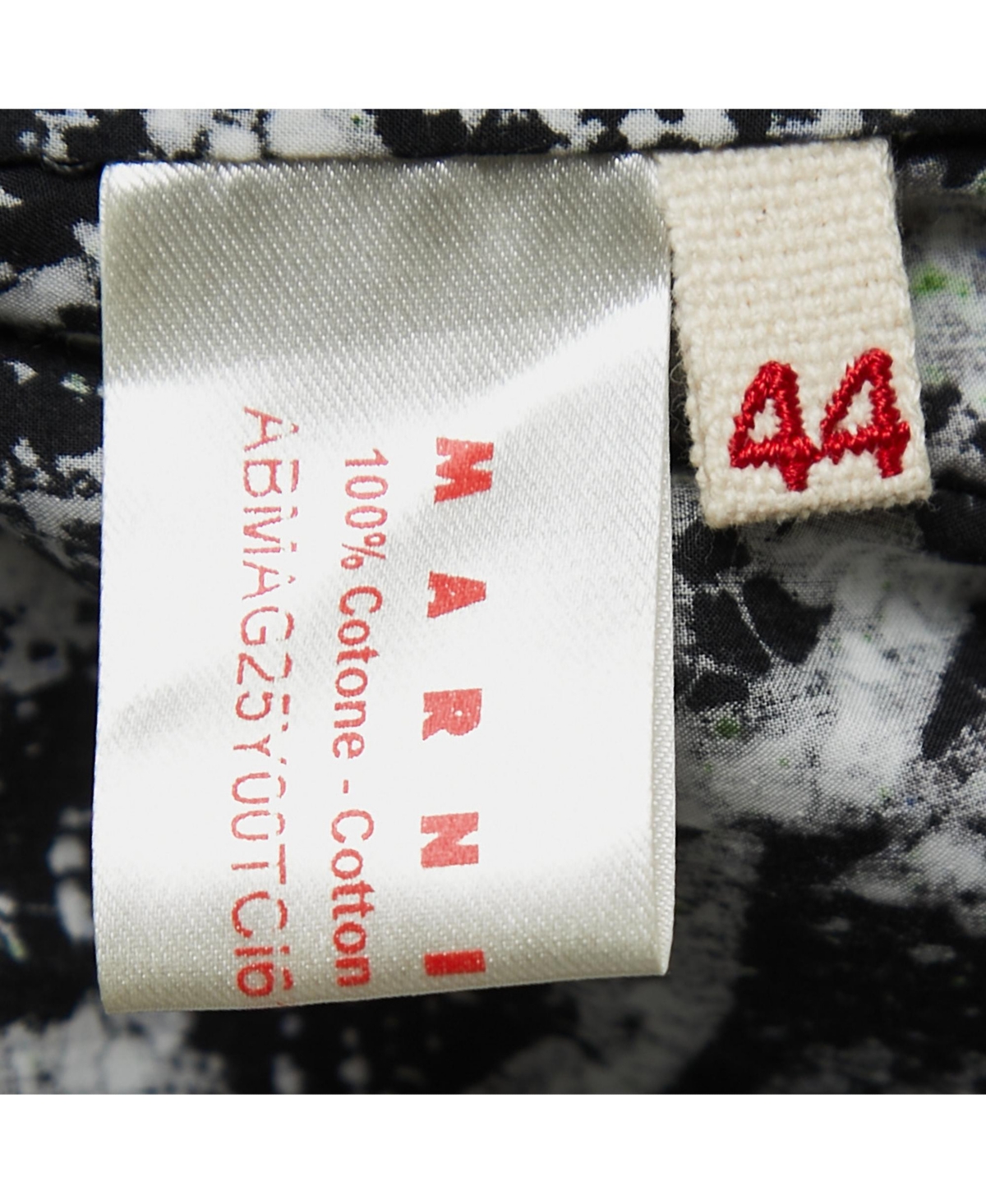 Pre-Owned Marni Women's Black Printed Cotton Full Sleeve Short Dress