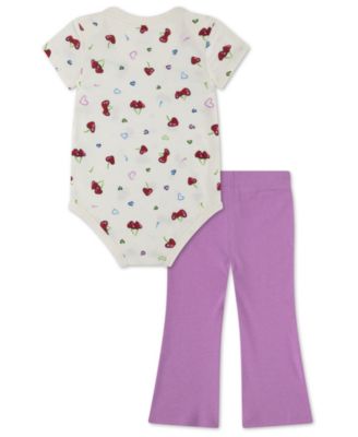 Baby Girls' Crewneck Bodysuit and Leggings, 2-Piece Set