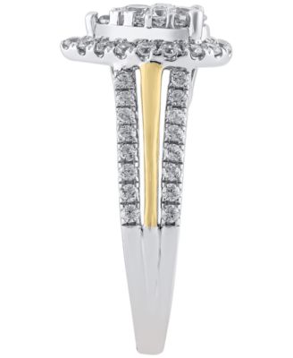 Diamond Engagement Ring (1 ct. t.w.) in 14k White and Yellow Gold